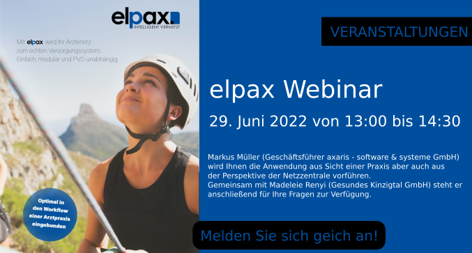 elpax – Webinar am Mittwoch, 29. Juni 2022 von 13:00 bis 14:30 Uhr
